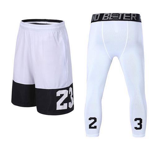 Generic 2021 Men's Basketball Shorts Set Workout Leggings @ Best