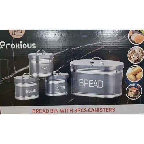 product_image_name-Generic-Galvanized metallic Ribbon Bread bin 10L with 3 canisters each 1.5L-3