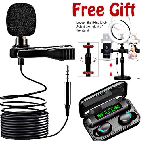 product_image_name-Lapel-Quality Sound Recording  // Adjustable Phone Ring Light // Oraimo Earbuds -1