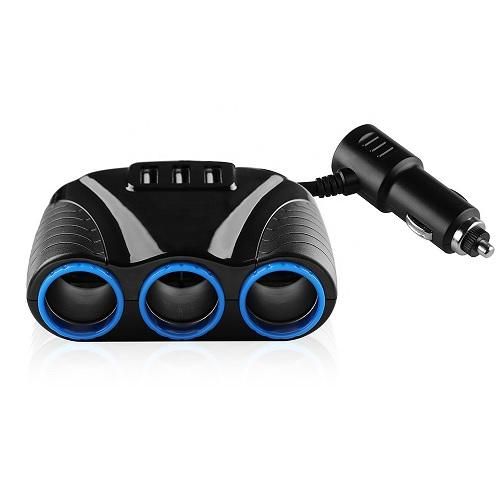 product_image_name-Generic-DC12V 3.1A Output Power 3 USB Car Charger Socket-2