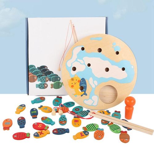Generic Magnetic Wooden Fishing Game Toys for Kids Learning with @ Best  Price Online