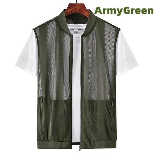 Generic Mens Summer Mesh Fishing Vests Multi-pocket Outdoor Work