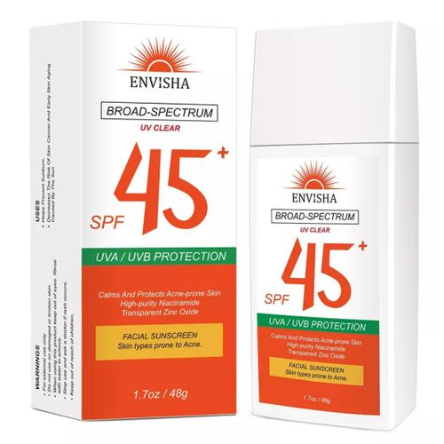 ENVISHA Broad-Spectrum UV Clear SPF 45+ Sunscreen With Zinc OXide ...