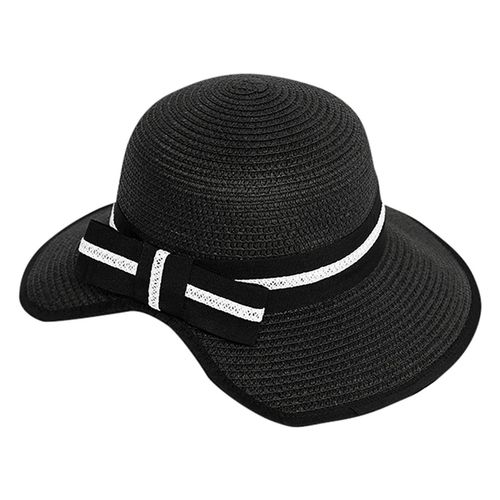 Fashion （black）Outdoor Bucket Hat Women Foldable Wide Brim Floppy Knitted  Mesh Hats Half-edge Sunshade RA @ Best Price Online