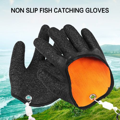 Generic Anti-slip Fishing Catching Latex Waterproof Gloves @ Best