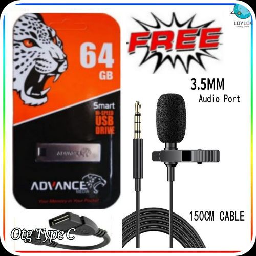 product_image_name-Advance-64GB Flash Disk//64 GB + Free Smartphone External Microphone & Otg Type C-1