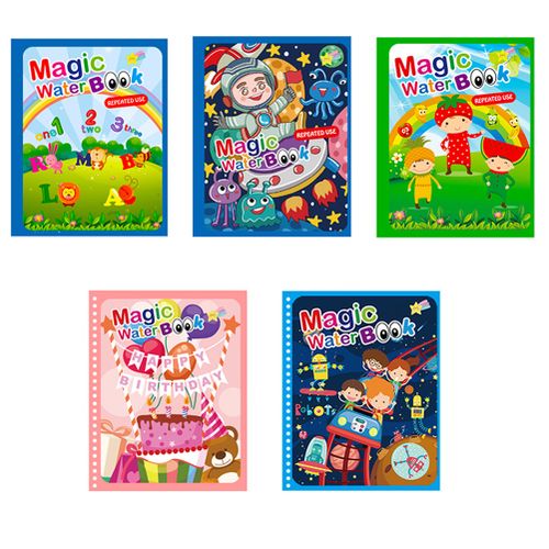 Montessori Toys Reusable Coloring Book Magic Water Drawing Book for kids