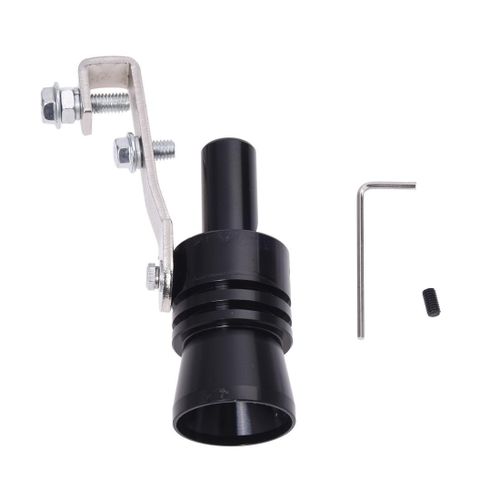 Turbo Sound Whistle Exhaust Tailpipe Blow-off Valve Aluminum Size XL Black  