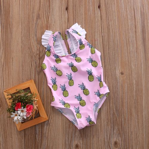 Fashion 0-4 Years Children Kids Print Bandage Girls One Piece Swimwear ...