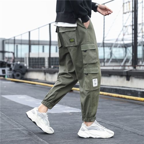 Men's Casual 8 Pocket Cargo Sweatpant For Men  Fashion Box Multi Pockets  Pants Price in Nepal