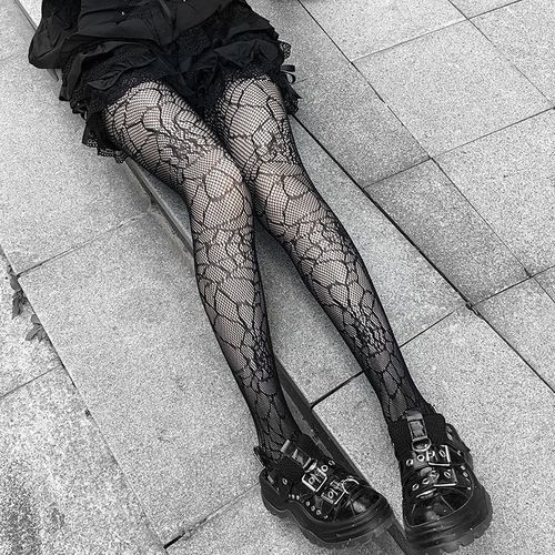 Fashion Fishnet Stockings Gothic Punk Style Tights Mesh Skull Print  Designer Pirate Halloween Fancy Dress Party Club Tights B @ Best Price  Online