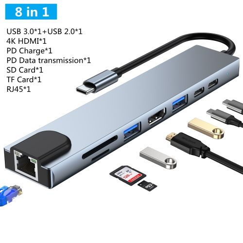 11-in-1 Type C Dock Hub USB C Laptop Docking Station Adapter For