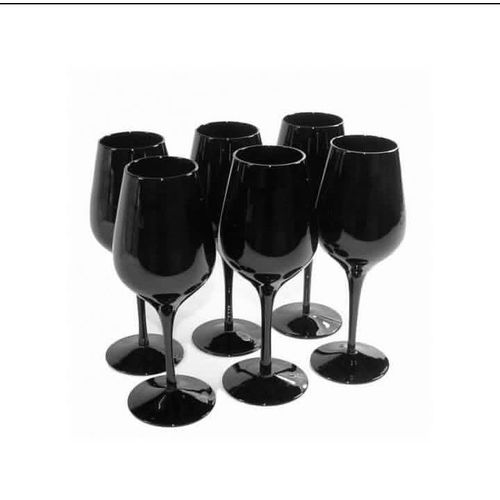 product_image_name-Generic-6pcs Black matt wine glasses set-4
