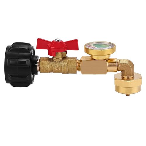 Generic Propane Adapter 1Lb to 20Lb QCC1 Propane Refill Elbow Adapter with  Gauge and ON-Off Control Valve for 1LB Propane Tank @ Best Price Online