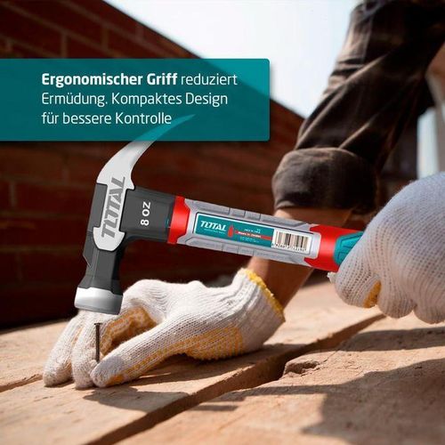 product_image_name-TOTAL-THCH61008  Claw hammer Weight:8oz/220g (6Pcs per packet)-2