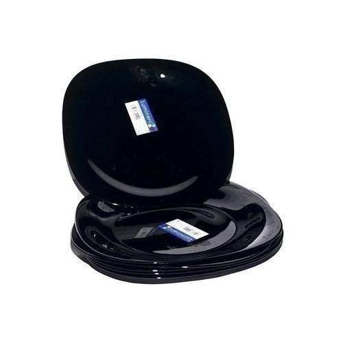 product_image_name-Generic-Luminarc Black Square Design Plates - Set Of 6 - Black.-1