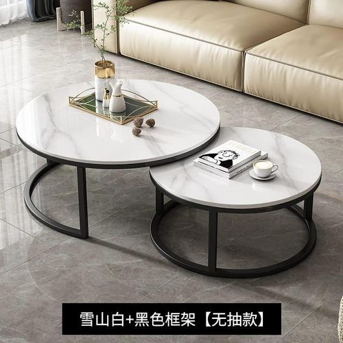 product_image_name-Generic-Modern Luxury 2-in-1 Pure Marble Nesting Tables-1