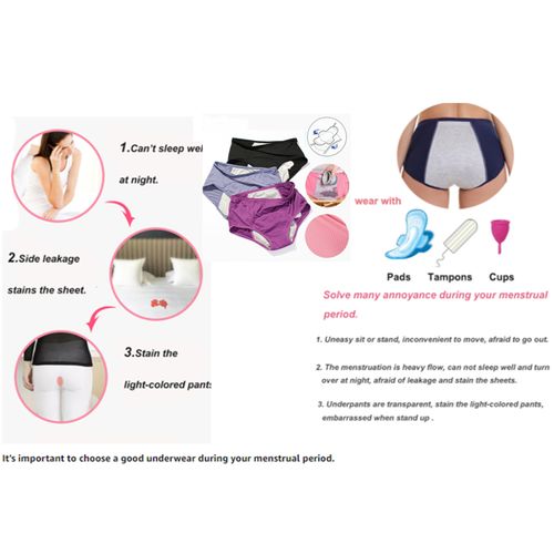 Women's Underwear Leak Proof Menstrual Underwear Cotton Overnight