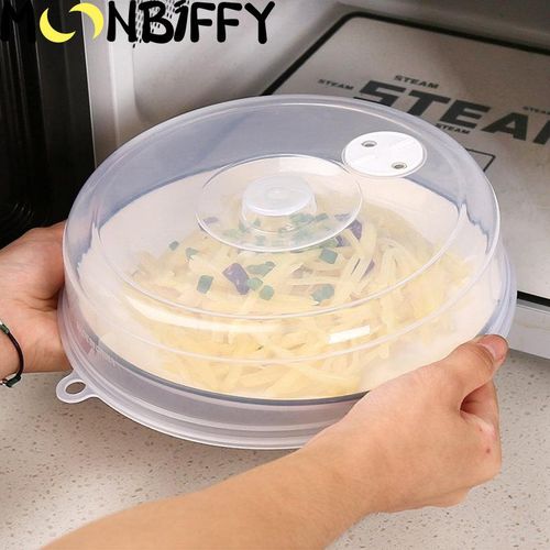 Microwave Plate Cover, Easy Grip Microwave Splatter Cover, Guard Lid with  Steam Vent, Transparent