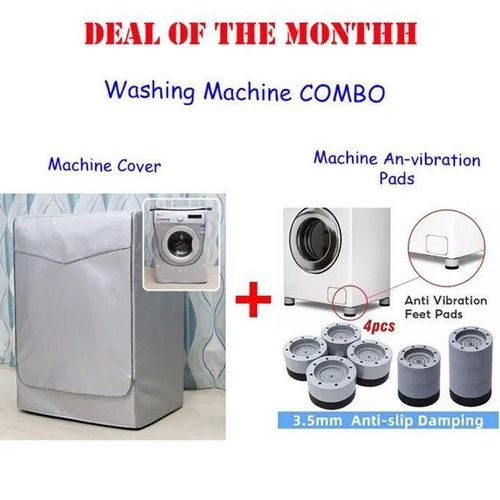 product_image_name-Generic-Front Load Washing Machine Cover + Anti-Vibration Pads-1