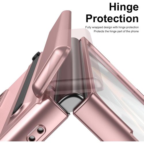 product_image_name-Generic-Samsung Galaxy Fold 4 Case, Premium Leather Cover, Advanced S Pen Slot, Luxury Business Class (Pink)-7