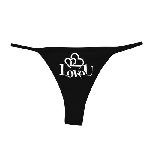 Fashion Panties Women Solid Color Letter Printed Panty High