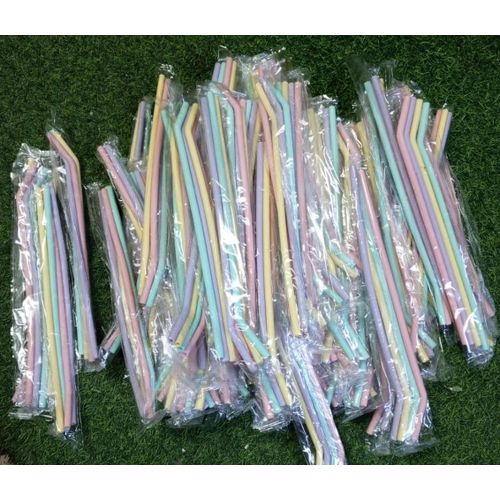 product_image_name-Generic-4pcs set Reusable silicone straws 29cm-5