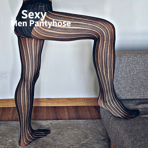 Mens fishnet leggings top