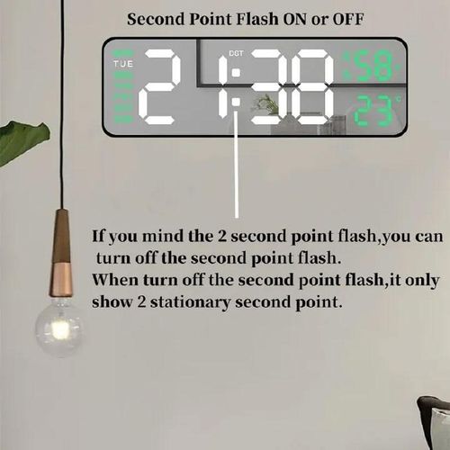 product_image_name-Generic-9 Inch Large Digital Wall Clock USB Powered TEMP Humidity Week Auto Dimmer DST Table Clock 12/24H Electronic LED Alarm Clock-3
