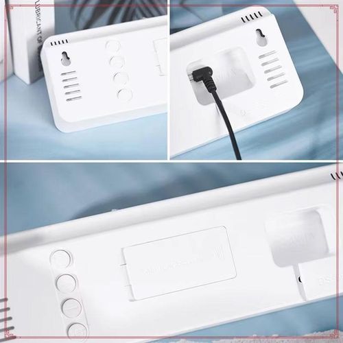 product_image_name-Generic-9 Inch Large Digital Wall Clock USB Powered TEMP Humidity Week Auto Dimmer DST Table Clock 12/24H Electronic LED Alarm Clock-8