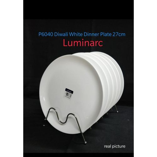 product_image_name-Luminarc-27cm Plain Diwali Dinner Plates,6pcs-1