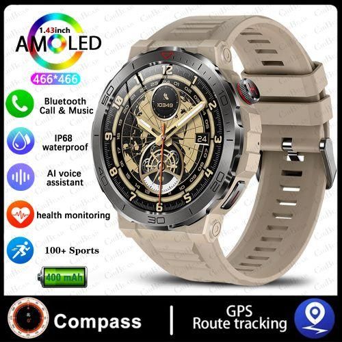 Generic 2024 New AMOLED Smart Watch Men Rugged Bluetooth Call GPS Track
