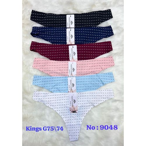 product_image_name-Fashion-6 PCS SEAMLESS LADIES/GIRLS polka dots  BRIEF UNDERWEAR INNER WEARS -1