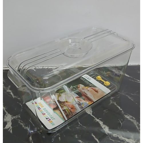 product_image_name-Generic-Stackable Fridge and Storage Organizer 4L Clear Acrylic Container for Kitchen Pantry Refrigerator Organization Space-Saving Durable Design-2