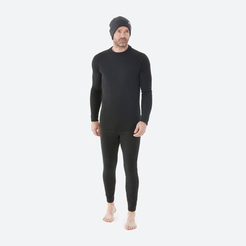 product_image_name-Wedze-Men's Warm, Comfortable Thermal Skiing Base Layer 100 - Black-2