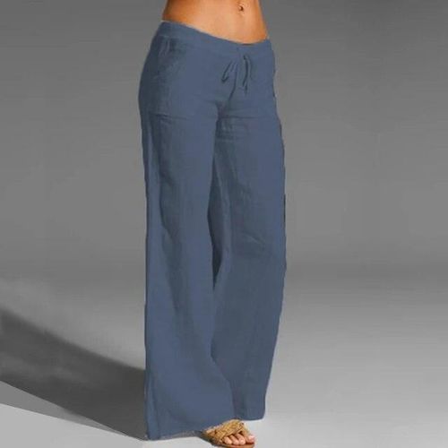 16 Jeans Plus Size 5xl Cotton Linen Pants Women Gray Loose Soft