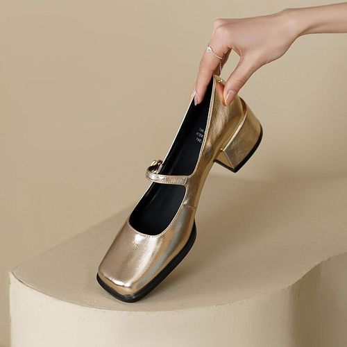 Gold mary jane cheap heels