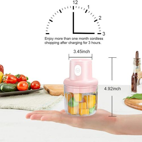 250ml Electric Mini Garlic Chopper Portable Food Onion Tomato Vegetable  Chopper