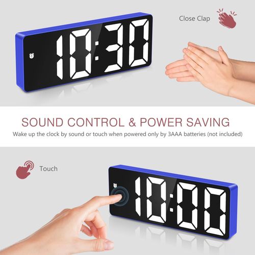 product_image_name-Generic-Multifunctional LED Electronic Clock (Blue)-4