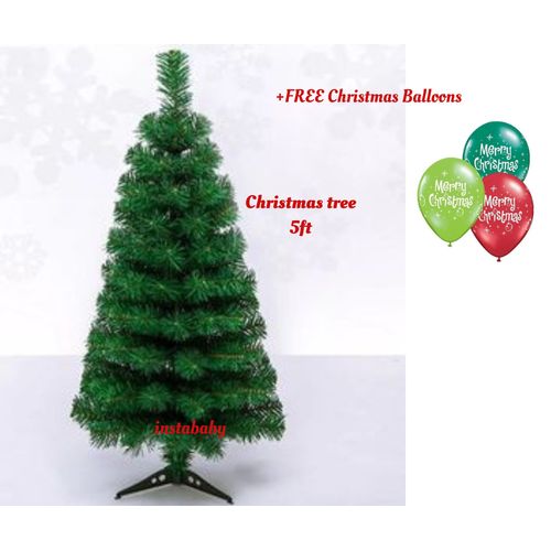 24 7 FASHION 5ft Christmas Xmas Tree 2023 With FREE Christmas Balloons