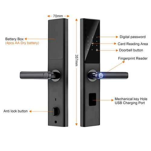 product_image_name-Generic-Smart Door Lock, Keyless Biometric Lock with App, Keyless Entry Door Lock-2