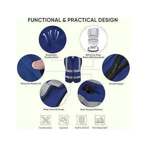 product_image_name-Generic-Blue Reflector Jacket/Reflector jacket with pockets-2