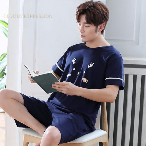 Generic Summer 100 Cotton Cartoon Men Pyjamas Short Pajamas Set Casual Sleepwear Pyjamas Night Suits Pijamas Plus Size Xxxxl Homewear Best Price Online Jumia Kenya