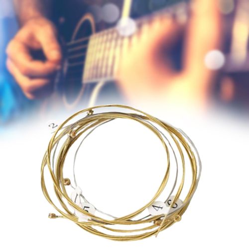 Generic 6 Pieces Brass Guitar Strings For Electric Guitar Folk