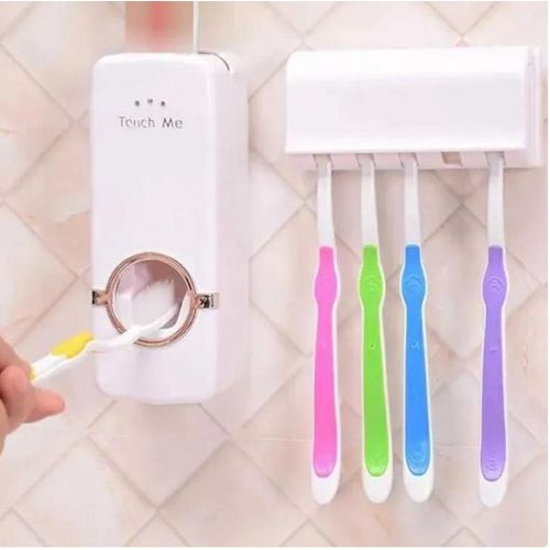 product_image_name-Generic-Toothpaste Dispenser + Toothbrush Holder Set- Assorted-2