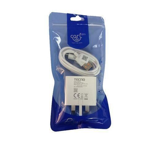 product_image_name-Generic-Tecno Spark 9 18W Super Fast Type-C Charger in White, High-Speed Wall Adapter for Quick Phone Charging-3
