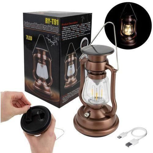 product_image_name-Generic-Retro Solar LED Lantern with USB Recharge Warm 360° Light, Hanging/Portable-3