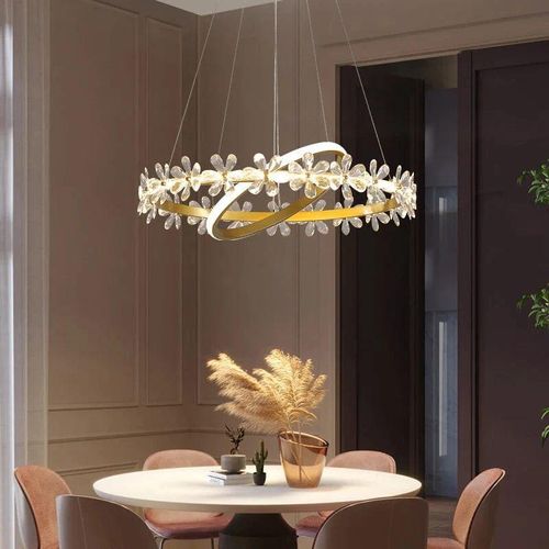 product_image_name-Generic-Floral Crystal 2-Tier LED Chandelier-2