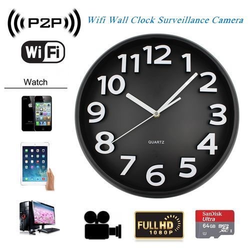 Generic HD 1080P Nanny Cam Wall Clock Wifi Hidden Spy Camera Black Best Price Online Jumia Kenya