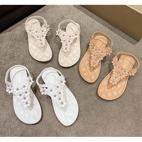 Summer New Fashion Women's Flat Sandals Solid Color Casual Sandals Open Toe  Beach Shoes Outdoor Vacation Sandals Ladies Big Size Flip Flops | Wish